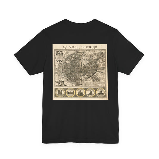 La Ville Lumière Paris Map T-Shirt