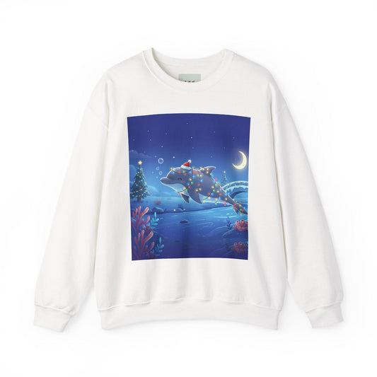 Christmas Lighted Dolphin Sweatshir