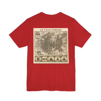 La Ville Lumière Paris Map T-Shirt