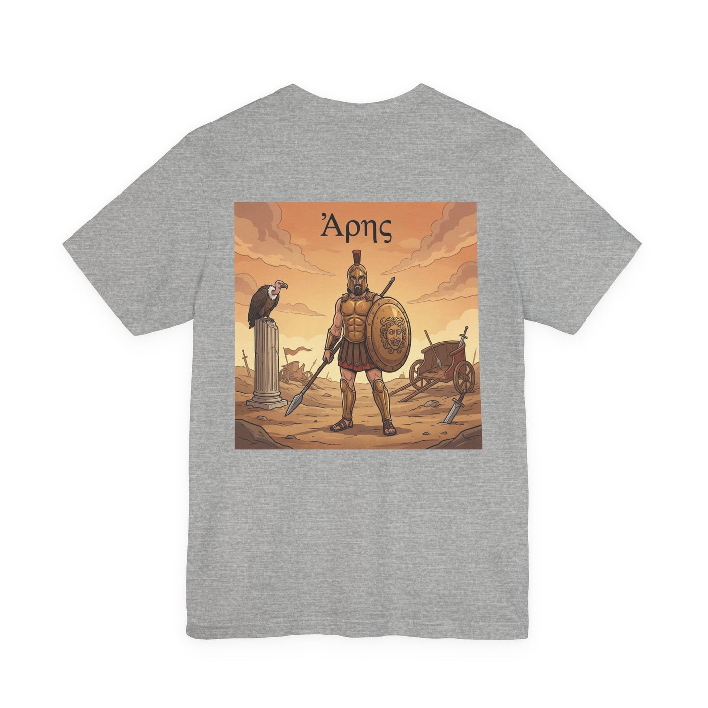 Ancient Greek Warrior T-Shirt | Spartan Soldier Illustration