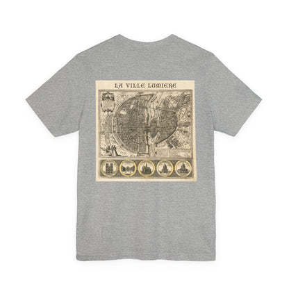 La Ville Lumière Paris Map T-Shirt