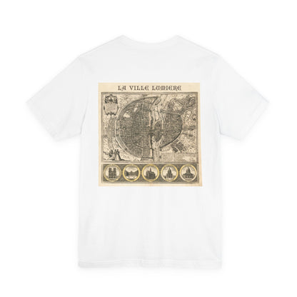 La Ville Lumière Paris Map T-Shirt