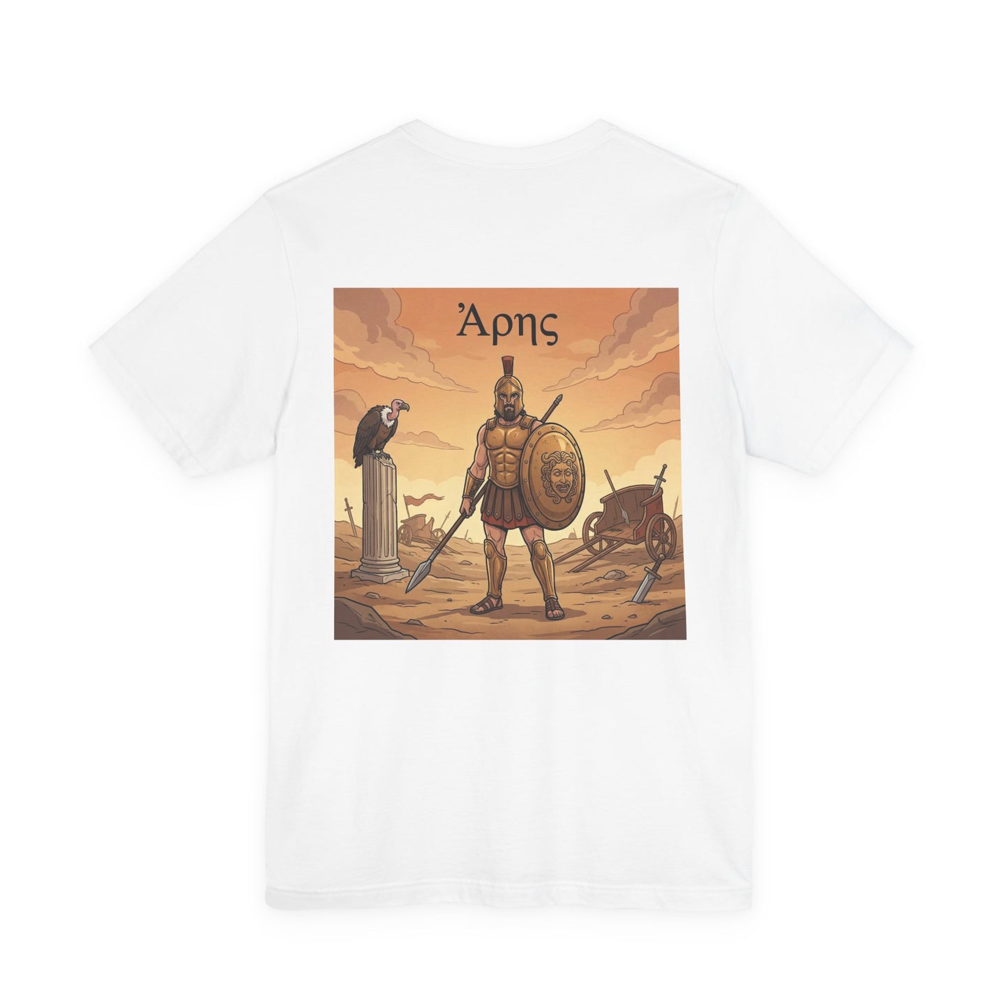 Ancient Greek Warrior T-Shirt | Spartan Soldier Illustration