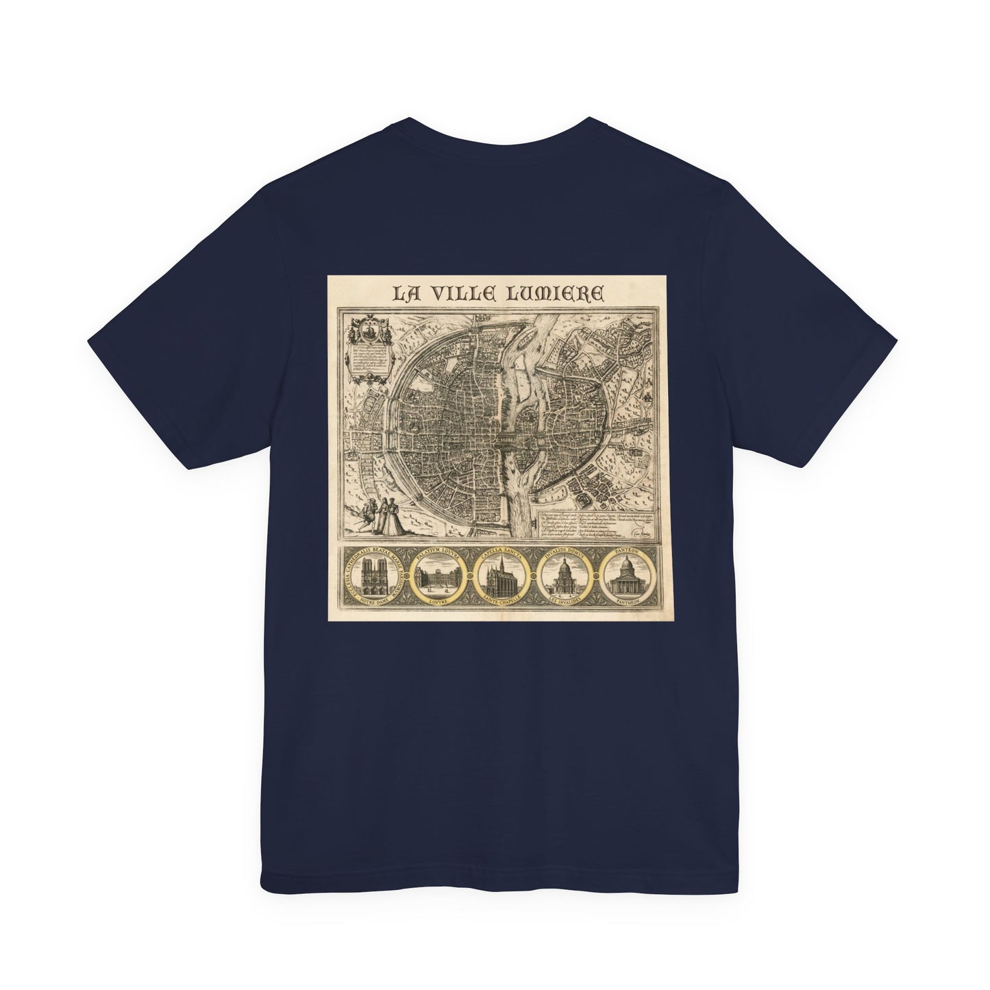 La Ville Lumière Paris Map T-Shirt