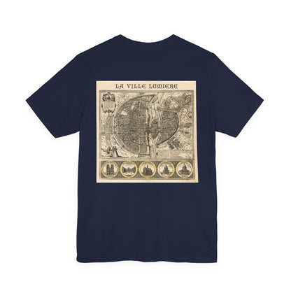 La Ville Lumière Paris Map T-Shirt