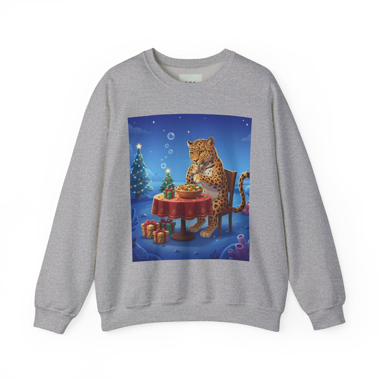 Leopard Holiday Tea Sweatshirt