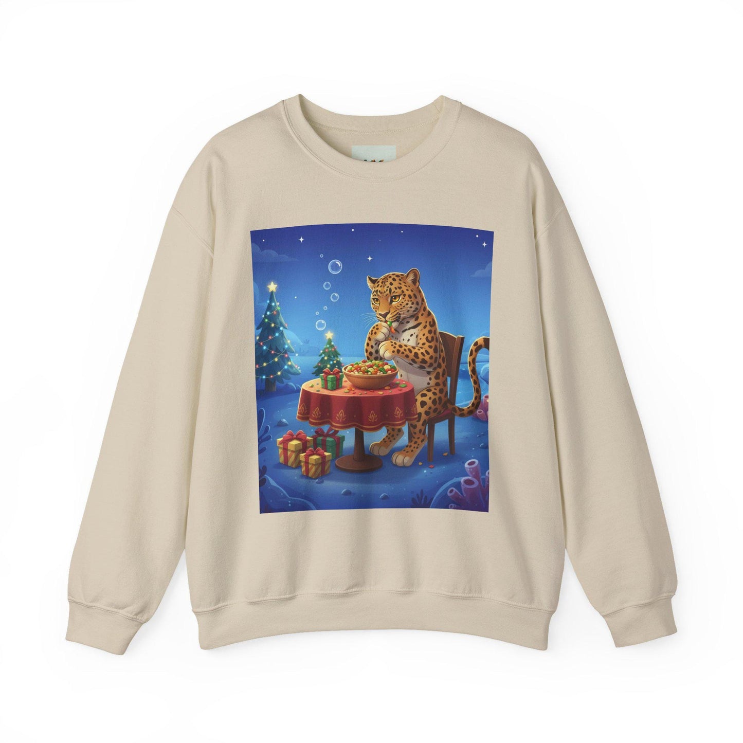 Leopard Holiday Tea Sweatshirt