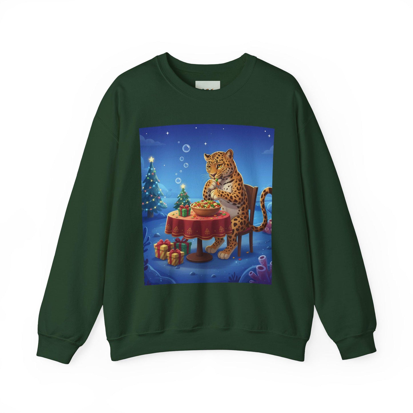Leopard Holiday Tea Sweatshirt