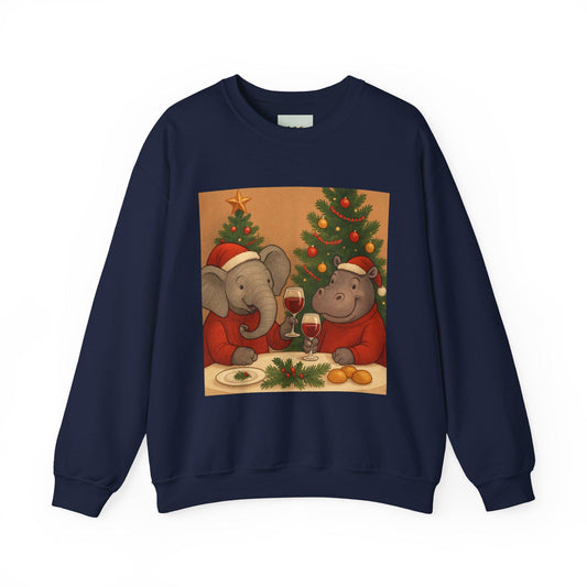 Elephant Hippo Christmas Sweatshirt