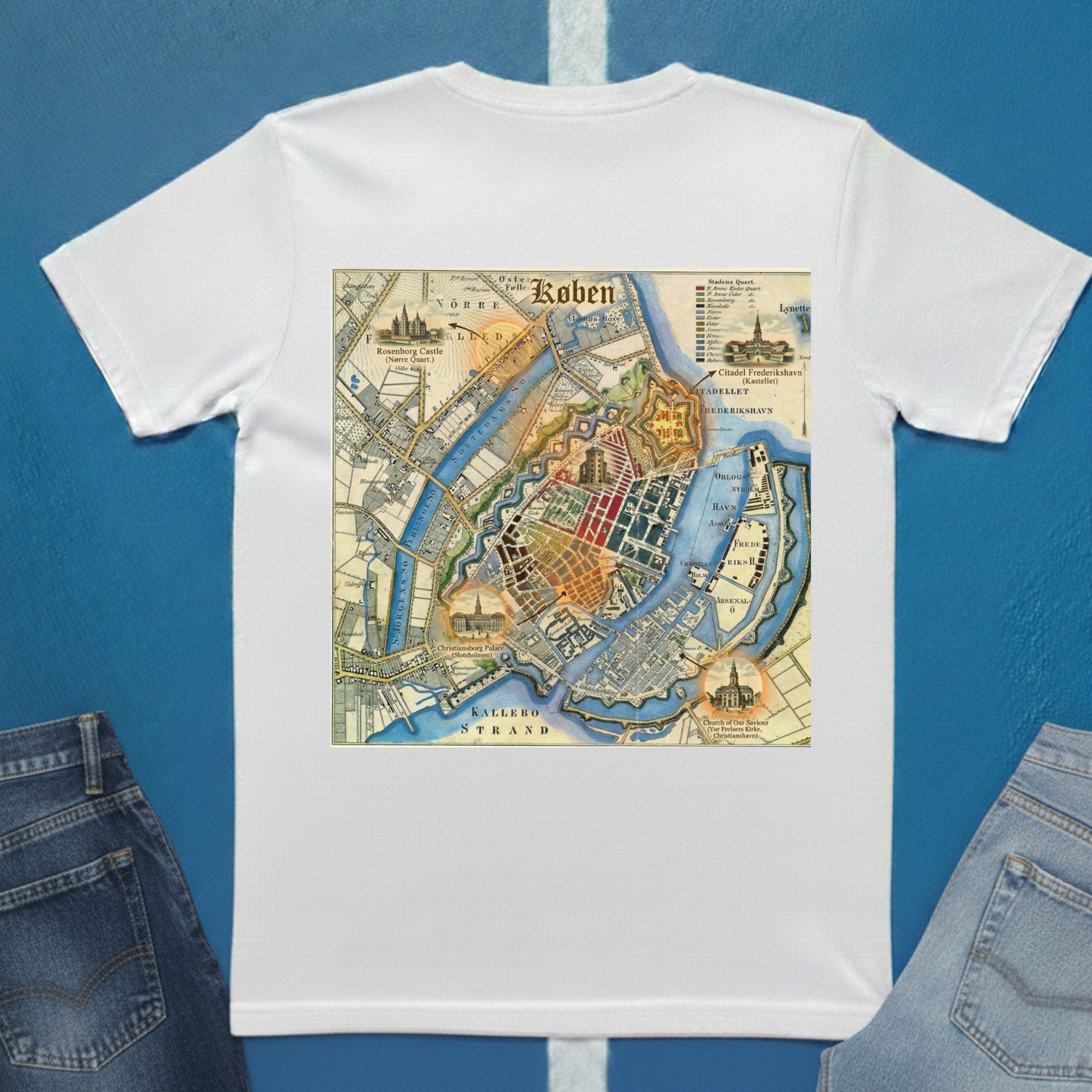 Copenhagen Map T-shirt