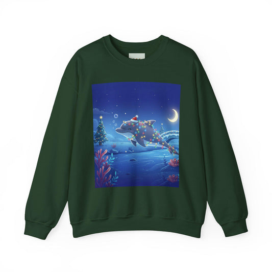 Christmas Lighted Dolphin Sweatshir