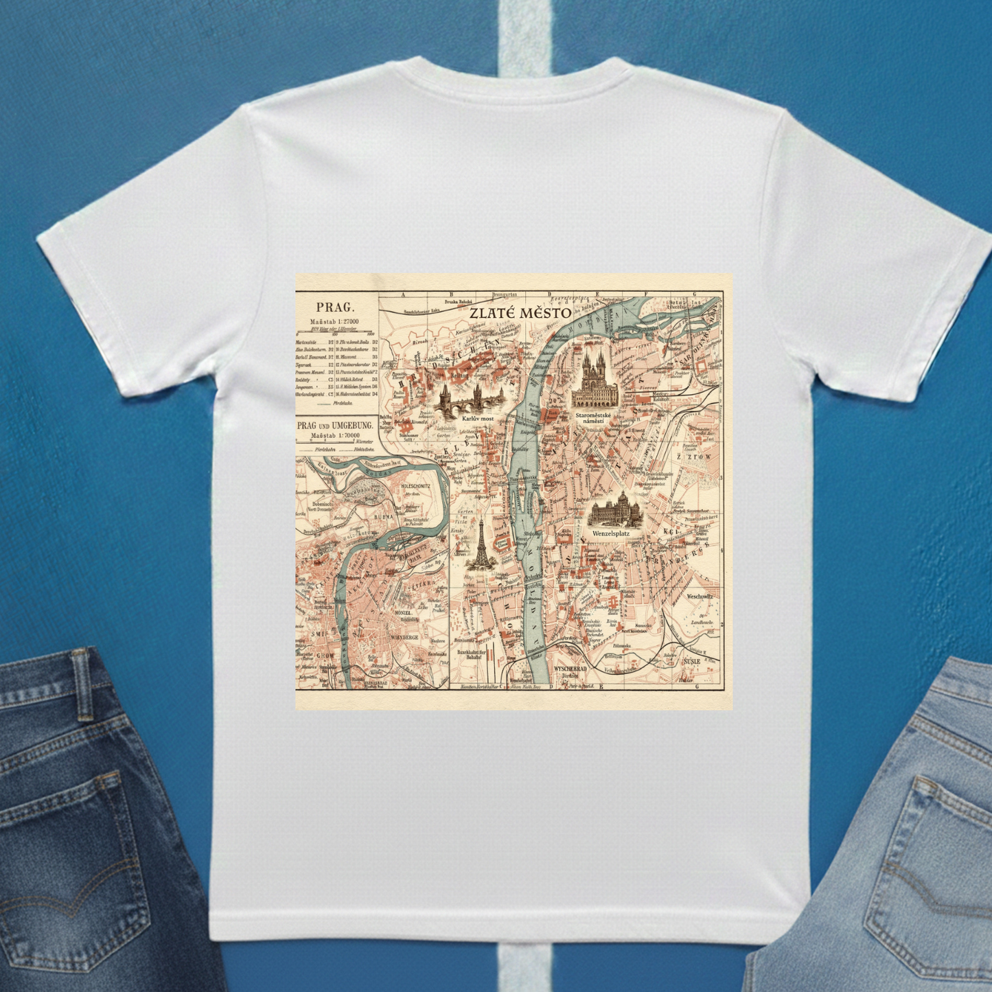 Prague Map T-shirt