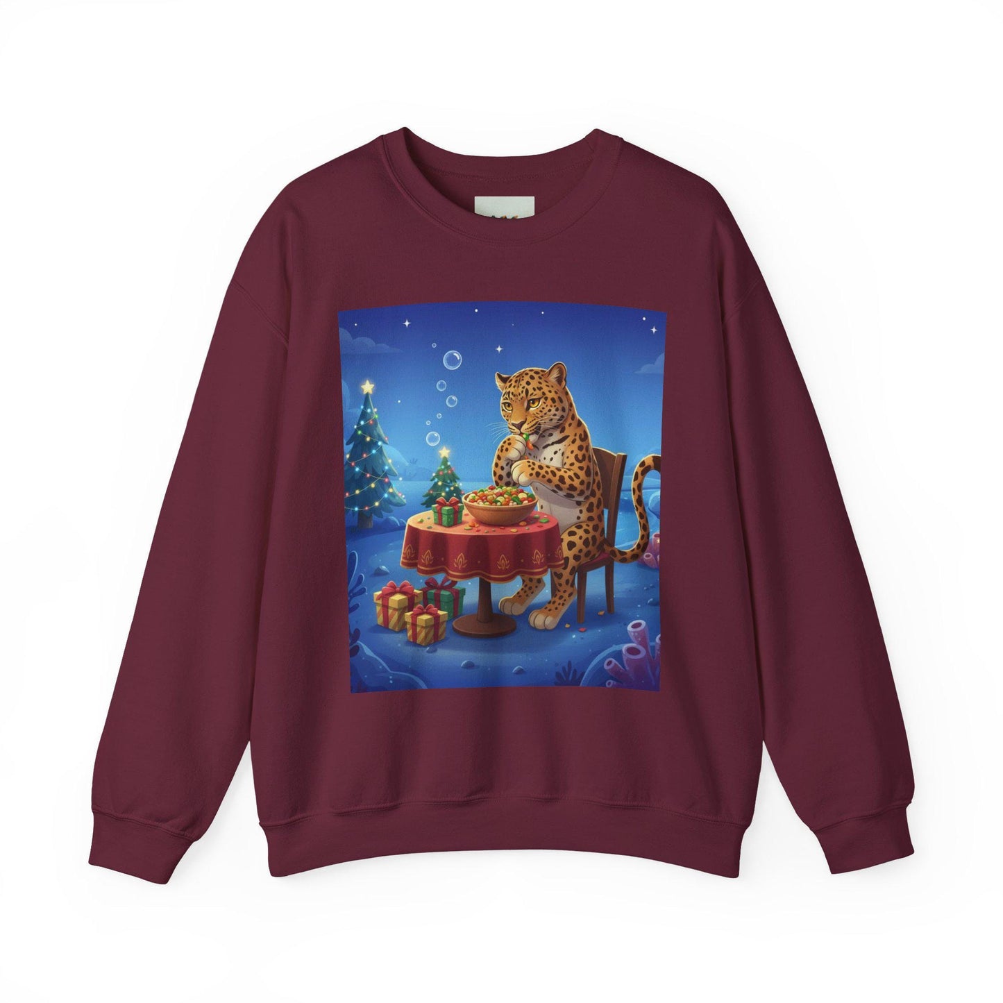 Leopard Holiday Tea Sweatshirt